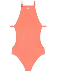 Courreges - Costume Intero Con Dettaglio Cut-Out - Lyst