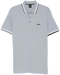 BOSS - Paddy Logo-Embroidered Tipped Polo Shirt - Lyst