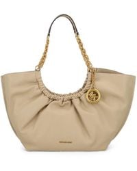 MICHAEL Michael Kors - Large Indie Logo-Charm Ruched-Detailing Tote Bag - Lyst
