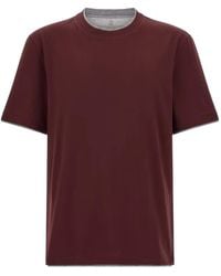 Brunello Cucinelli - Double-Layer T-Shirt - Lyst