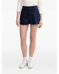 Lacoste - Shorts Met Logo-Patch En Plooien - Lyst