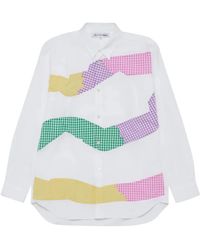 Comme des Garçons - Overhemd Met Gingham Ruit En Patchwork - Lyst