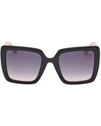 GUESS EYEWEAR - Logo-Plaque Square-Frame Sunglasses - Lyst