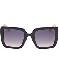GUESS EYEWEAR - Logo-Plaque Square-Frame Sunglasses - Lyst