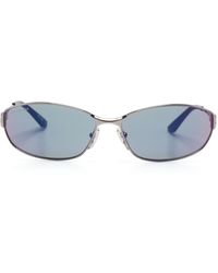 Balenciaga - Sonnenbrille mit ovalem Gestell - Lyst