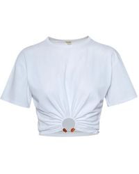 Baobab - T-Shirt Froncé Tika À Détail D'Anneau - Lyst