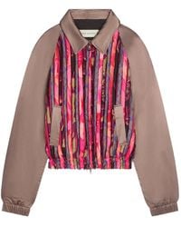 Dries Van Noten - Striped Bomber Jacket - Lyst