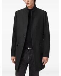 AllSaints - Haydon High-Neck Single-Breasted Coat - Lyst