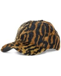 Stand Studio - Cyrene Leopard-Print Faux-Fur Cap - Lyst