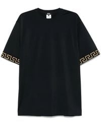 Versace - T-Shirt Mit Greca-Besatz - Lyst