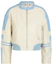 AN-Y1 - Zip-Up Leather Jacket - Lyst