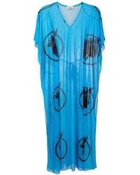 Amir Slama - Semi-Sheer Tied-Waist Dress - Lyst