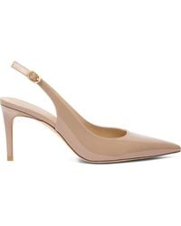 Stuart Weitzman - 75 Mm Stuart Power Slingback Pumps Met Puntige Neus - Lyst