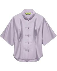 Shanghai Tang - Mandarin-Collar Blouse - Lyst