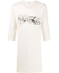 Yohji Yamamoto - Long Slogan Print T-Shirt - Lyst