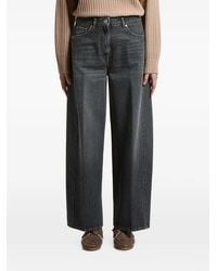 Peserico - Faded-Effect Wide-Leg Jeans - Lyst