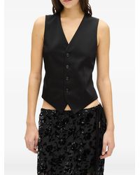 Ann Demeulemeester - Button-Up Satin Waistcoat - Lyst