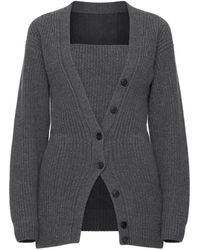 Alexander Wang - Button Square-Neck Cardigan - Lyst