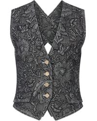 Temperley London - Floral-Print Buttoned Waistcoat - Lyst
