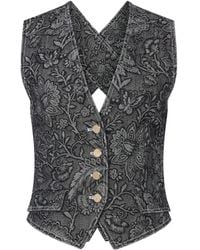 Temperley London - Floral-Print Buttoned Waistcoat - Lyst