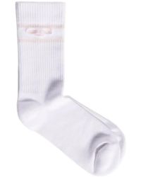 Maison Kitsuné - Logo-Embroidered Ribbed Socks - Lyst