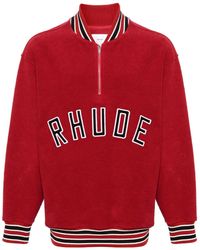 Rhude - Varsity Half-zip Sweatshirt - Lyst