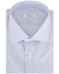 Fray - Check-Pattern Cutaway-Collar Shirt - Lyst