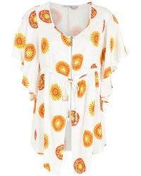 Amir Slama - Tie-Fastening Printed Blouse - Lyst