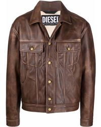 DIESEL Leather jackets for Men | Online Sale up to 70% off | Lyst