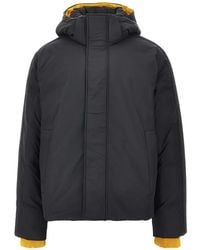 EA7 - Logo-Tape Hooded Padded Jacket - Lyst