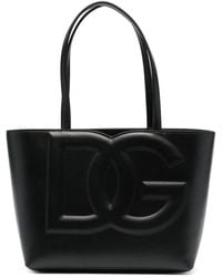 Dolce & Gabbana - Tote Handbag With Raised Logo Design - Lyst