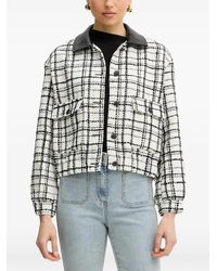 Morgan - Geruit Jack Met Knopen - Lyst