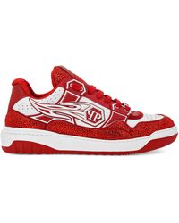 Philipp Plein - Leather Low-Top Sneakers Moon Walker - Lyst