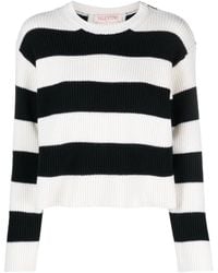 Valentino Garavani - Striped Virgin Wool Jumper - Lyst