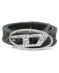 DIESEL - Cintura B-1Dr Strass Con Effetto Vissuto - Lyst