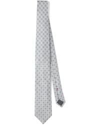 Brunello Cucinelli - Geometric-Patterned Silk Tie - Lyst