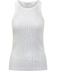 The Attico - Tanktop Verfraaid Met Kristallen - Lyst