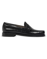 G.H. Bass & Co. - Weejun Heritage Larson Crocodile-Effect Loafers - Lyst