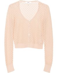 Chloé - Cropped Pointelle-knit Cardigan - Lyst