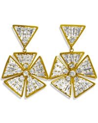 Hzmer Jewelry - Sunflower Sunburst Crystal-Embellished Earrings - Lyst