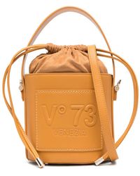 V73 - Bucket-tas Met Logo-reliëf - Lyst
