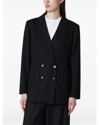 VI TO VI - Veste En Soie À Boutonnière Croisée - Lyst