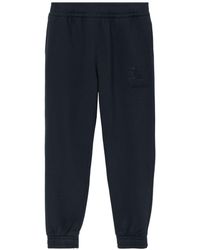 Burberry - Ekd-embroidered Cotton Track Pants - Lyst