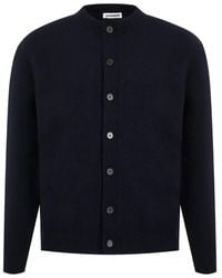 Jil Sander - Button-Up Crew-Neck Cardigan - Lyst