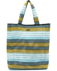 Lanvin - Striped Crochet Cotton Tote Bag - Lyst