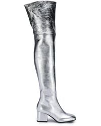 Marni Overknee-Stiefel - Mettallic