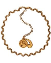Etro - Logo-Charm Chain Necklace - Lyst