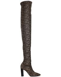 Saint Laurent - Moon Python-Print Boots - Lyst