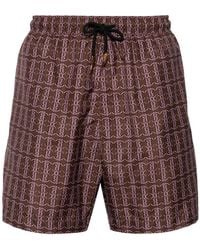 Roberto Cavalli - Short De Bain À Logo Imprimé - Lyst