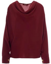 Max Mara - Cowl-Neck Button-Cuff Blouse - Lyst